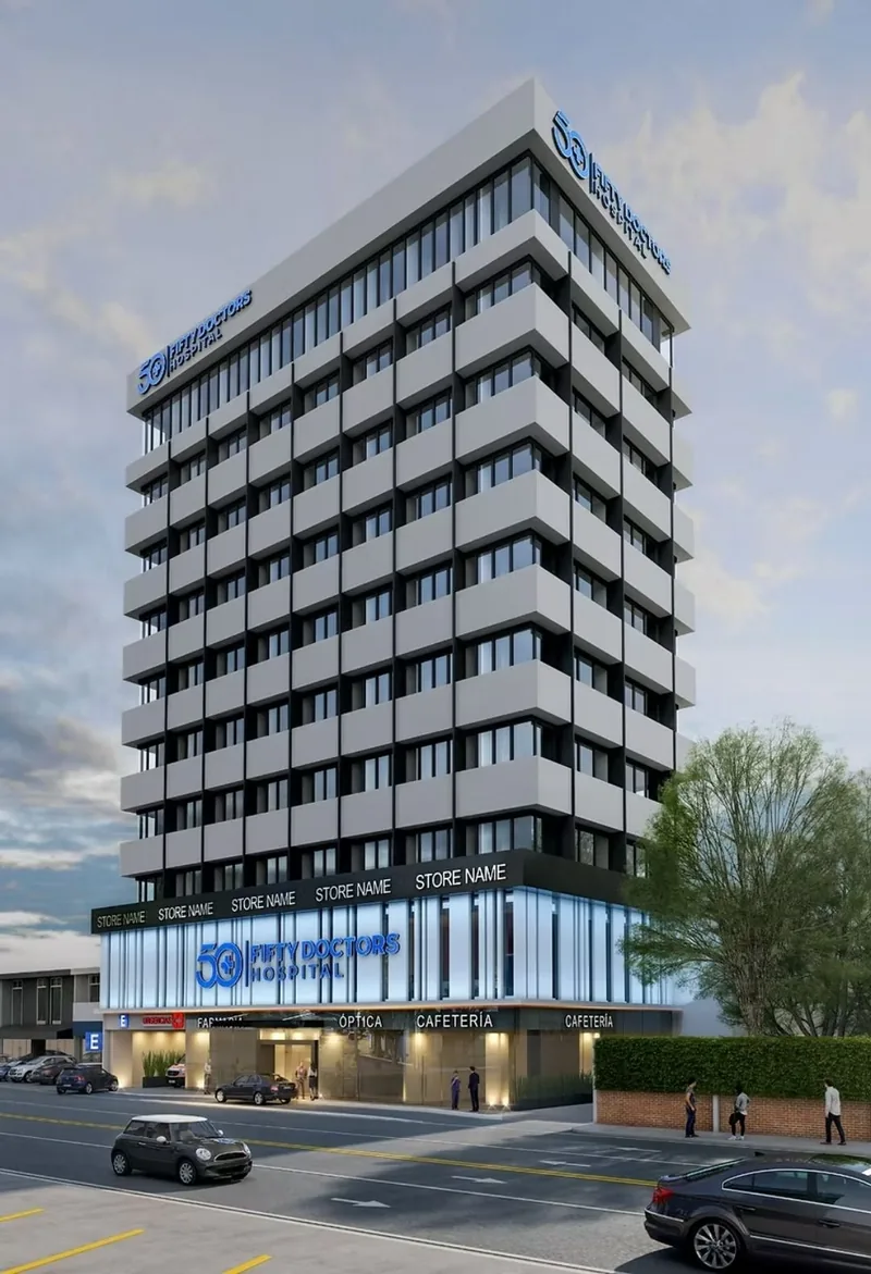 Fifty Doctors Hospital San Manuel — fachada exterior · neurocirujano en Puebla Dr. Mallyolo Pelayo